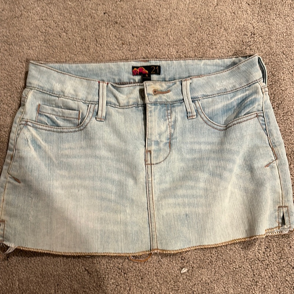 Jean mini skirt forever 21